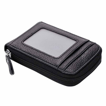 RFID Blocking Leather Wallet Coin Purse Credit Card Holder Men Women Anti-theft