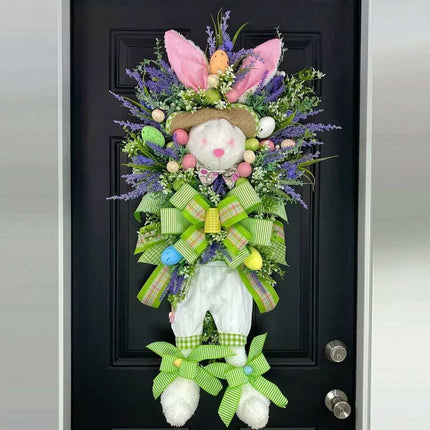 Easter Bunny Rabbit Wreath Decor Front door Party Decor Wedding Decor Spring