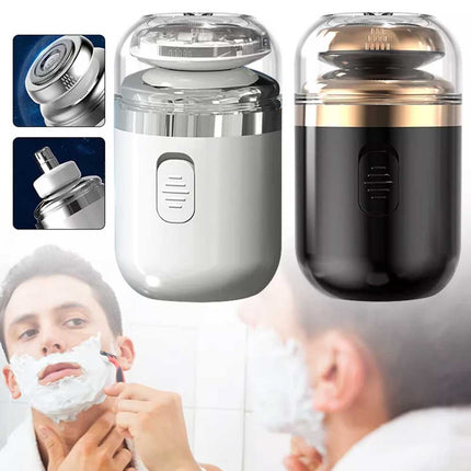 2 in 1 Mini Electric Shaver Portable Men Razor Nose Beard Clipper USB Trimmer