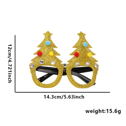 Christmas Novelty Party Glasses, Snowman & Reindeer Antler Costume Frame, Xmas Photo Prop Decoration