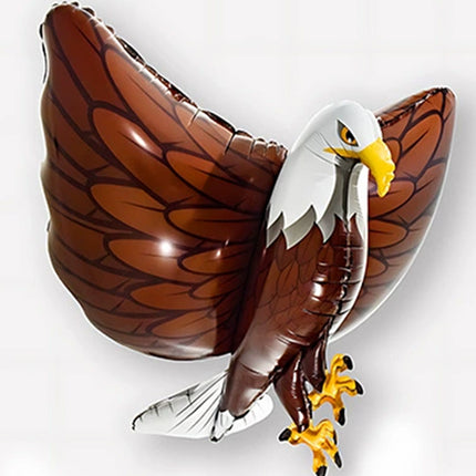 2Pcs Giant 3D Eagle Hawk Foil Balloons, Self Seal, Helium or Air Inflatable for Zoo Theme Birthday Party Decorations