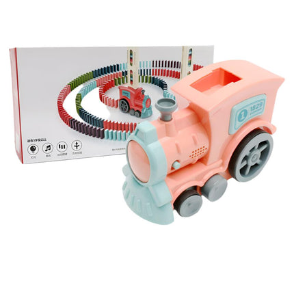 Domino Train Building Blocks Set Stacking Toy Kids Creatives Toys Funny Gift