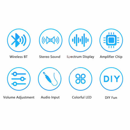 DIY Bluetooth Speaker Kit LED Music Spectrum Electronic Soldering Electronic Kit