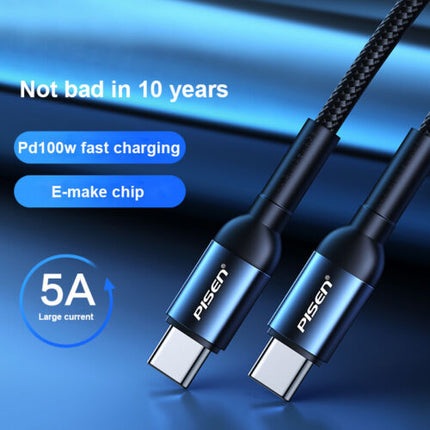 PISEN 100W fast charging cable Type-C to Type-C PRO PD3.1 GEN2 1M