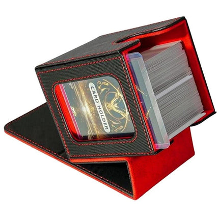 PU Leather Card Deck Box Magnetic Commander Trading Card Storage Box For TCG MTG Collection