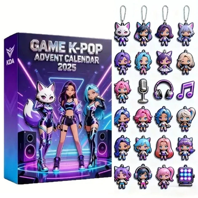 2D 2025 Acrylic Pendant Keychain Advent Calendar - Xmas Countdown Collection