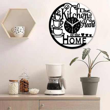 Elegant Vinyl Record Kitchen Wall Clock Home Abstract Art Decoration Gift