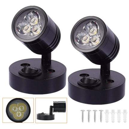 2x LED Reading White Light Camper Caravan Van Motorhome Boat Interior Spot Lamp 12V