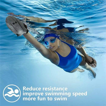 Adjustable Swim Hand Paddles for Adults & Juniors, Swim‑Training Resistance Paddles for Beginner to Pro Swimmers