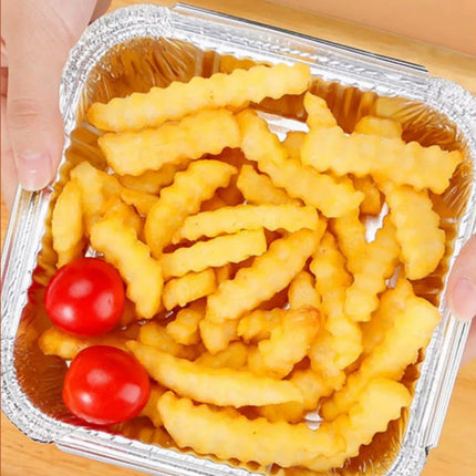 30PCS 8"/9" Oil-Proof Aluminum Foil Air Fryer Trays - Disposable Baking & Roasting Pans for Oven, Air Fryer, BBQ, Food Prep & Leftovers Storage