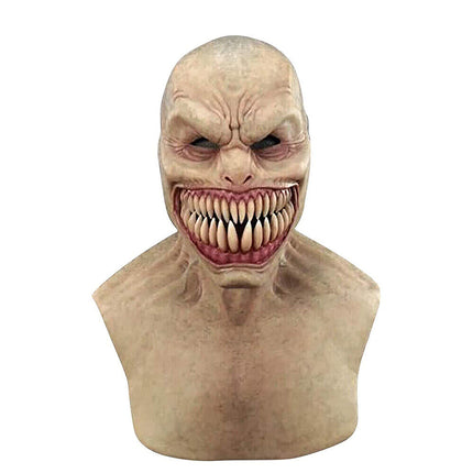 Long Creepy Clown Scary Realistic Facial Mask Horror Gruesome Party Cosplay Deco