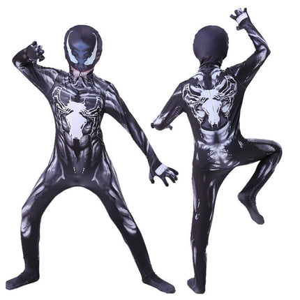 Kids Venom Costume Jumpsuit Boy Spiderman Superhero Cosplay Party Birthday Gift