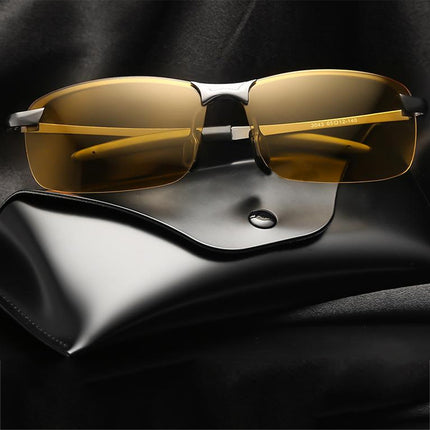 Anti Night Driving Men Glasses HD Polarized Mirror GA Vision Sunglasses Glare