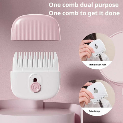 2 In 1 Hair Cutting & Styling Comb, Bangs Trimming & Broken Hair Finishing Tool for Home Grooming