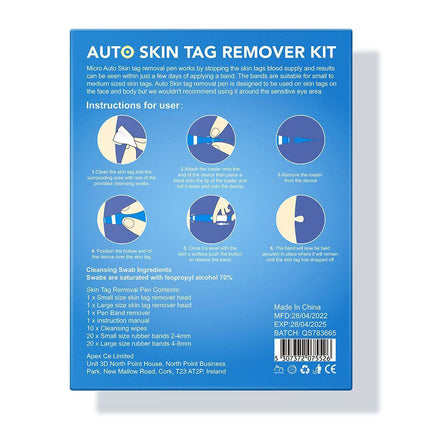 Auto Micro Skin Tag Remover Device Kit Safe Painless Removal 2-8 mm Band Tool