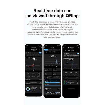 R06 Smart Ring Men Women Heart Rate Blood Oxygen Monitor Fitness Sport Tracker