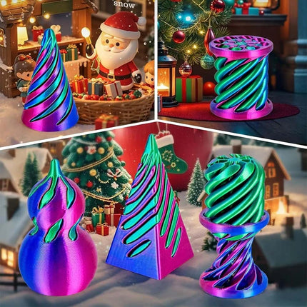 6 Pack 3D Printed Spiral Cone Fidget Toys, Impossible Pass-Through Stress Relief & Anxiety Toy