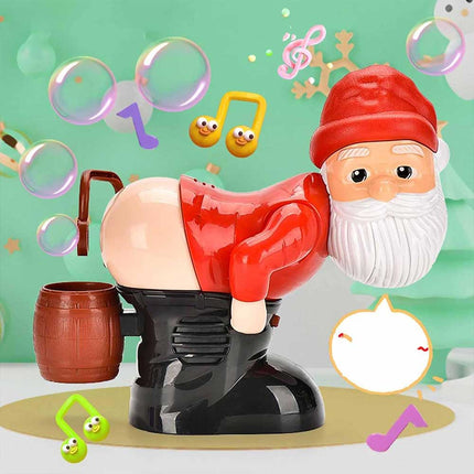 Christmas Snowman Bubble Machine for Kids, Automatic Bubble Blower with Music & LED Lights