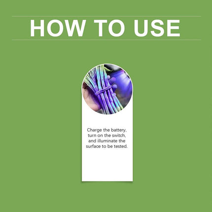 Portable UV Black Light Flashlight for Vegetables Detection