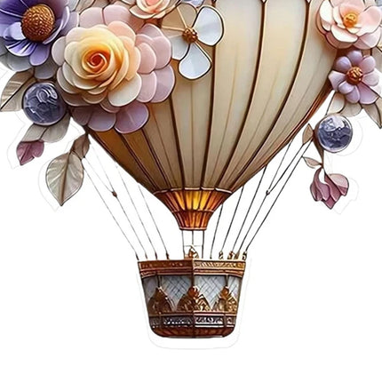 2D Acrylic Flat Hot Air Balloon Hanging Lantern, Outdoor Garden Decor