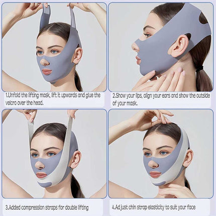 Face V-Line Slim Lift Up Mask Double Chin Cheek Reducer Slimming-Belt Strap Band