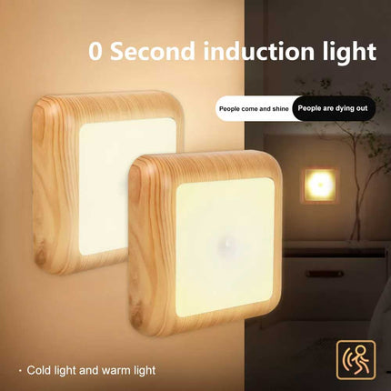 Motion Sensor 6 LED Night Light Battery Powered Indoor Closet Cabinet Wall Lamp