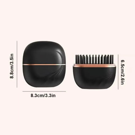 2-In-1 Cordless Mini Hair Straightener Brush - Portable Hair Straightening & Styling Tool