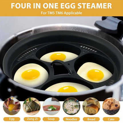 4-Egg Egg Poacher Insert Non-Stick Egg Poacher Accessory For Thermomix TM5 TM6