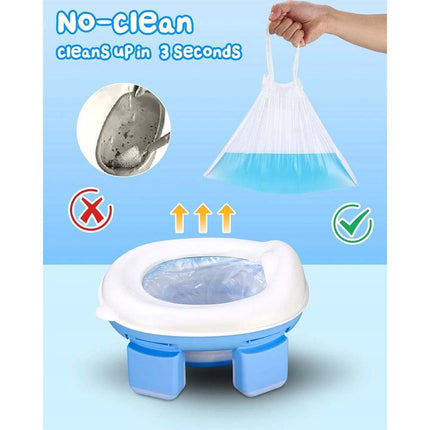 Portable Foldable Travel Potty, Reusable Potty for Outdoor Camping & Travel