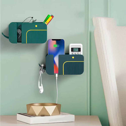 Plug Remote Control Wall Mounted Mobile Phone Case Holder Charging Storage Box