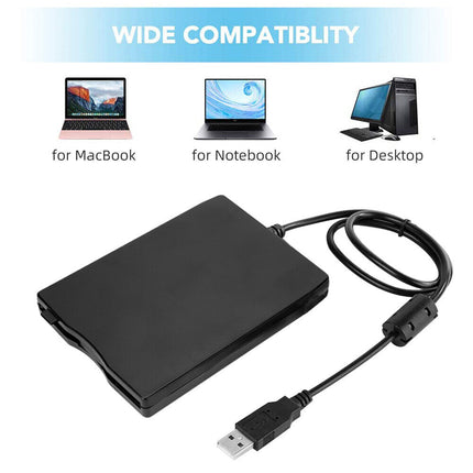 3.5" Mobile Floppy Disk Drive Portable 1.44MB USB FDD External  Reader for PC