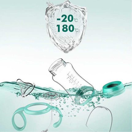 300ml Baby Bottle with Grip Infant Wide-Caliber Baby Feeding Bottles