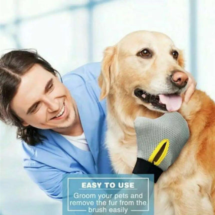 Breathable Heavy Duty Pet Grooming Glove Hair Removal Cat Dog Mitts Gentle