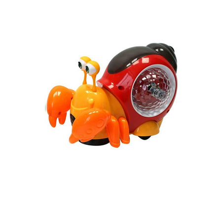 Electric Music Crawling Crab Baby Toy LED Light Up Kids Toddler Interactive Toys