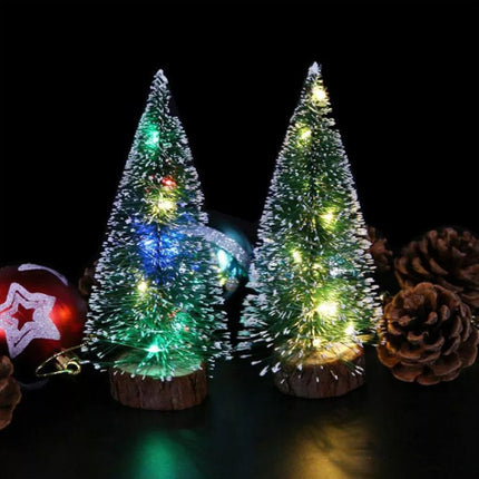 2X 30CM Mini Christmas Tree Table Top Desk Led Small Light Xmas Decoration