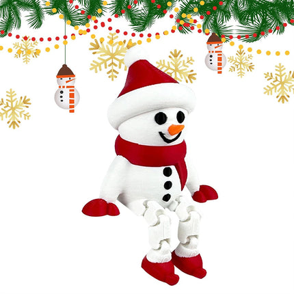 2PCS Printed Christmas Snowman Decoration – Flexible Festive Tabletop Decor, Ideal Xmas Gift for Festive Home Styling