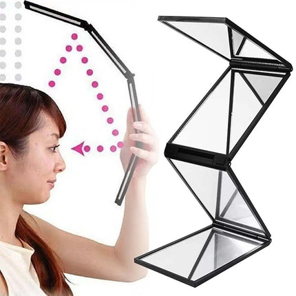 4-Way 360° Mirror for Self Haircut DIY, Adjustable Telescopic Bracket