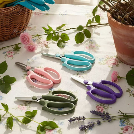 Stainless Steel Floral Pruning Shears, Garden Scissors for Potted Plants & Flowers