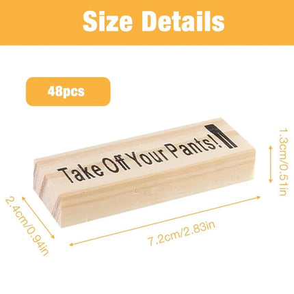 48 Blocks Wooden Tumble Tower, Adult Naughty Games, Couples Date Night Game with