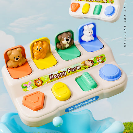 Interactive Farm Animal Pop-Up Surprise Sensory Toy, Cause & Effect Cognitive Manipulation Leisure Toy