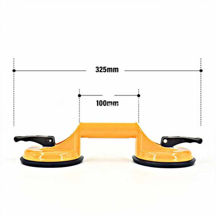 110kg Heavy Duty Aluminium Glass Suction Cup Lifter, Dual Sucker Dent Puller Tool for Glass, Tile & Panel Installation, 1 Pack