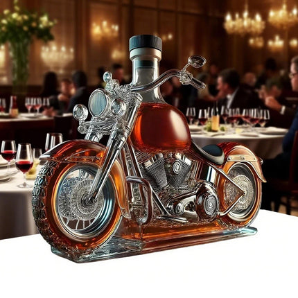 Vintage Motorcycle-Shaped Wine & Whisky Decanter Stylish Liquor Bottle Server