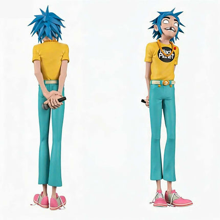 Virtual Band Character Resin Collectible Figure, Hand-Painted Statue with Signature Instrument, Premium Display Piece for Fans