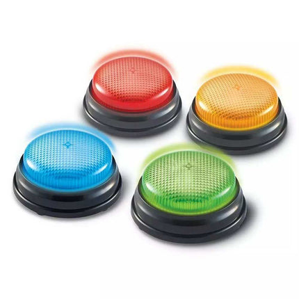 Learning Minds Lights & Sounds Answer Buzzers 4 Pack - For Quiz Games