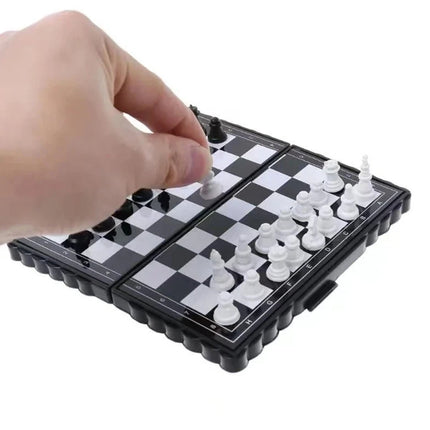 Mini Portable Magnetic Chess Set, Foldable Travel Chess Board Game for Pocket Size