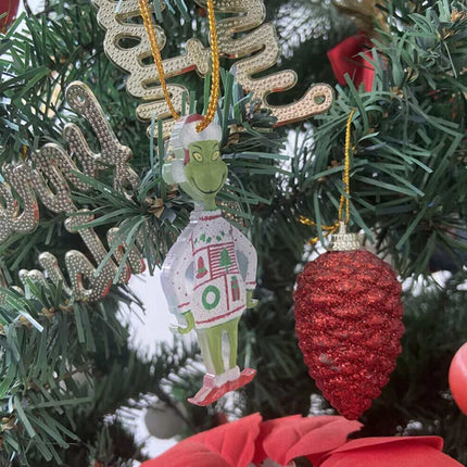 18pc Christmas Grinch Ornaments XMAS Tree Hanging Figure Pendant Decoration Gift 2D