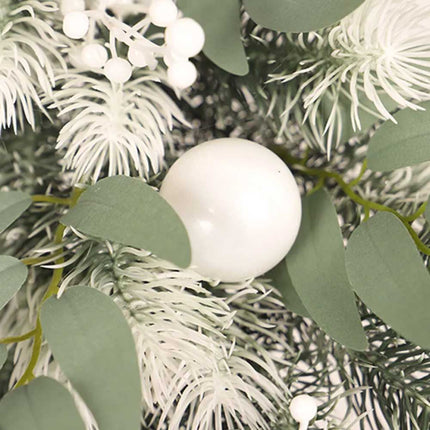 Christmas Door Wreath Xmas Home Room Wall Hanging Garland Flower Party Decor