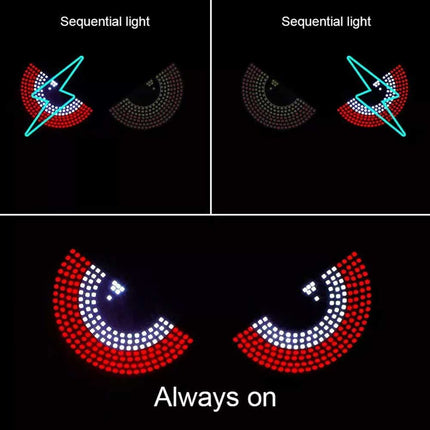 2PC Led Eyes for Car Window Truck Dynamic Eye Lamp Devil Eyes for Car Windows