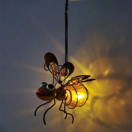 Solar Hanging Bee Light Waterproof Outdoor Hanging Tree Ornament Garden Decor