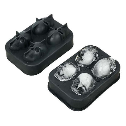 Skull Shape 3D Ice Jelly Cube Mold Bar Party Silicone Tray Chocolate Mould